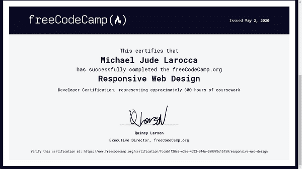 Responsive Web Design Certification