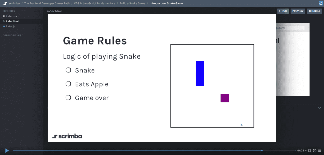 Scrimba: Snake Game |